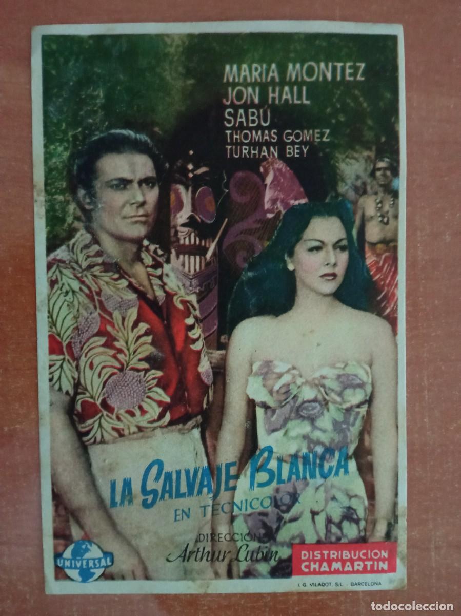 Cine: LA SALVAJE BLANCA, MARIA MONTEZ, CINE ALFONSO, ALGUAZAS