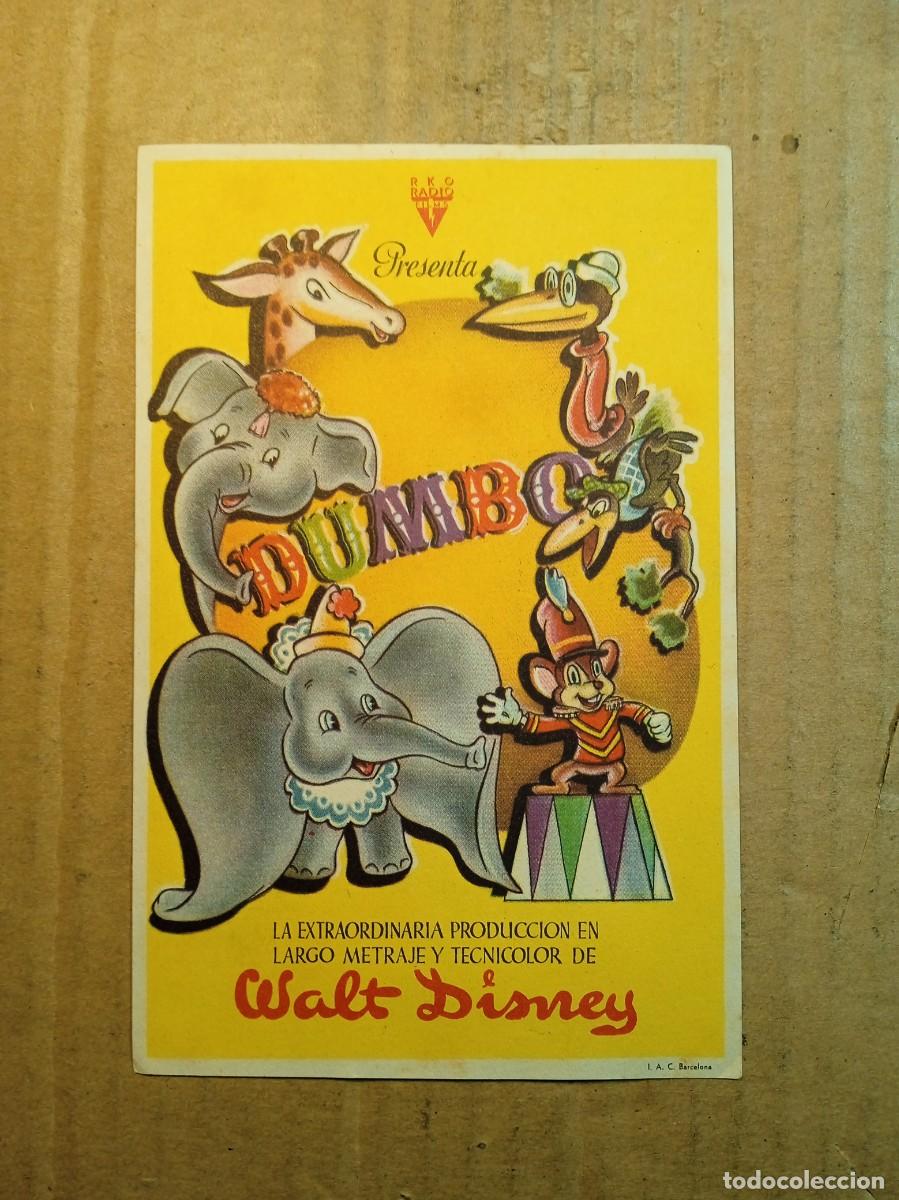 Cine: FOLLETO DE MANO CON PUBLICIDAD DUMBO