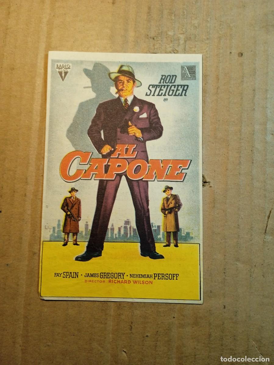 Cine: FOLLETO DE MANO CON PUBLICIDAD AL CAPONE