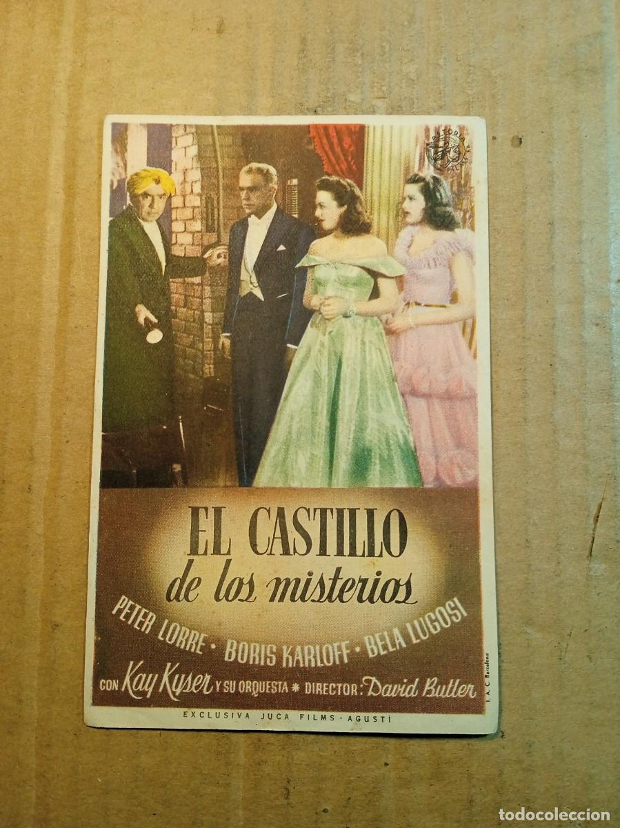 Cine: FOLLETO DE MANO CON PUBLICIDAD EL CASTILLO DE LOS MISTERIOS