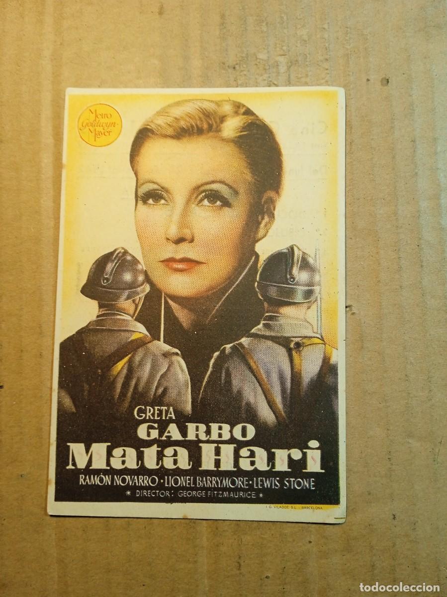 Cine: FOLLETO DE MANO CON PUBLICIDAD MATA HARI
