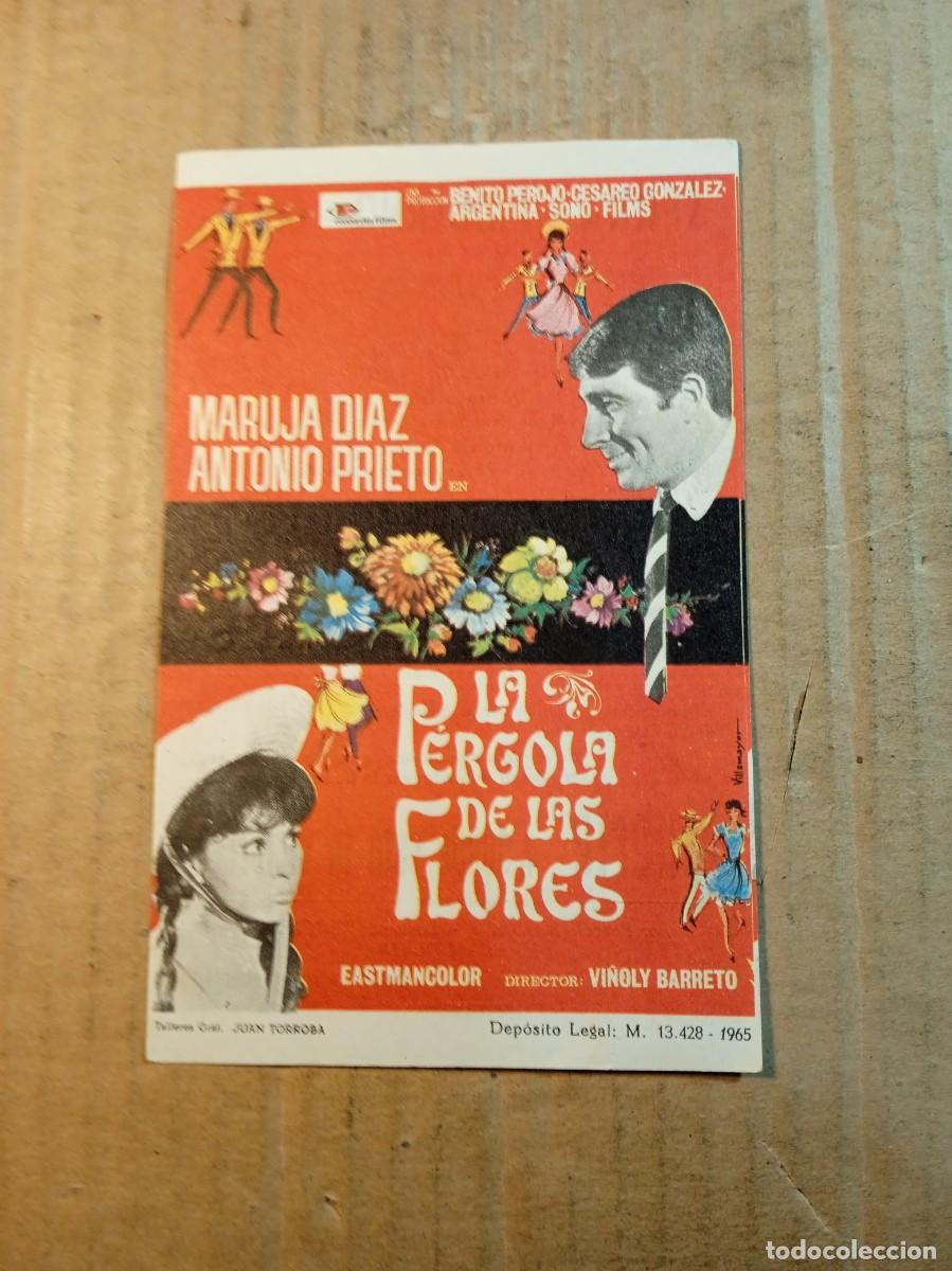 Cine: FOLLETO DE MANO CON PUBLICIDAD LA PERGOLA DE LAS FLORES