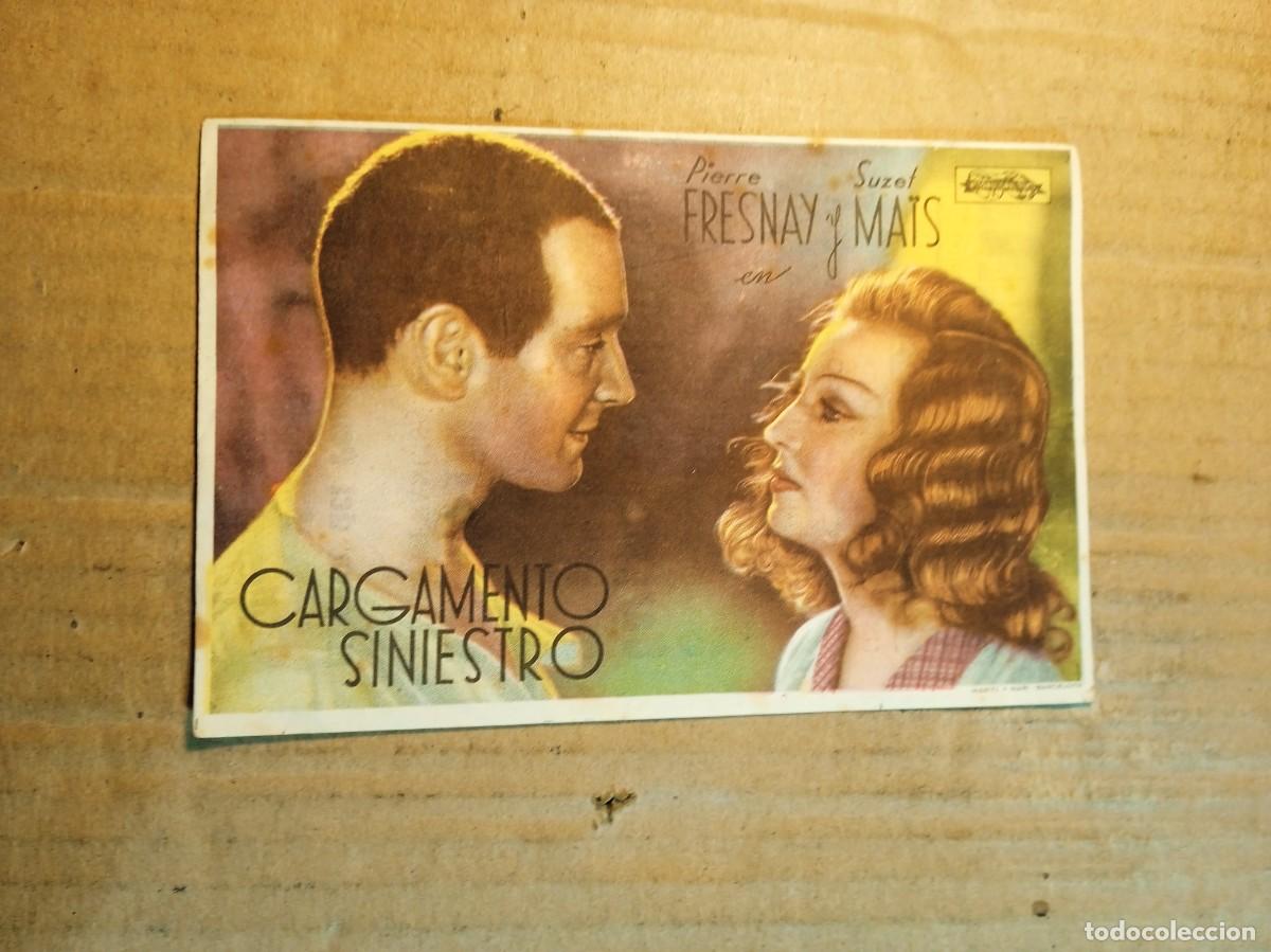 Cine: FOLLETO DE MANO CON PUBLICIDAD CARGAMENTO SINIESTRO