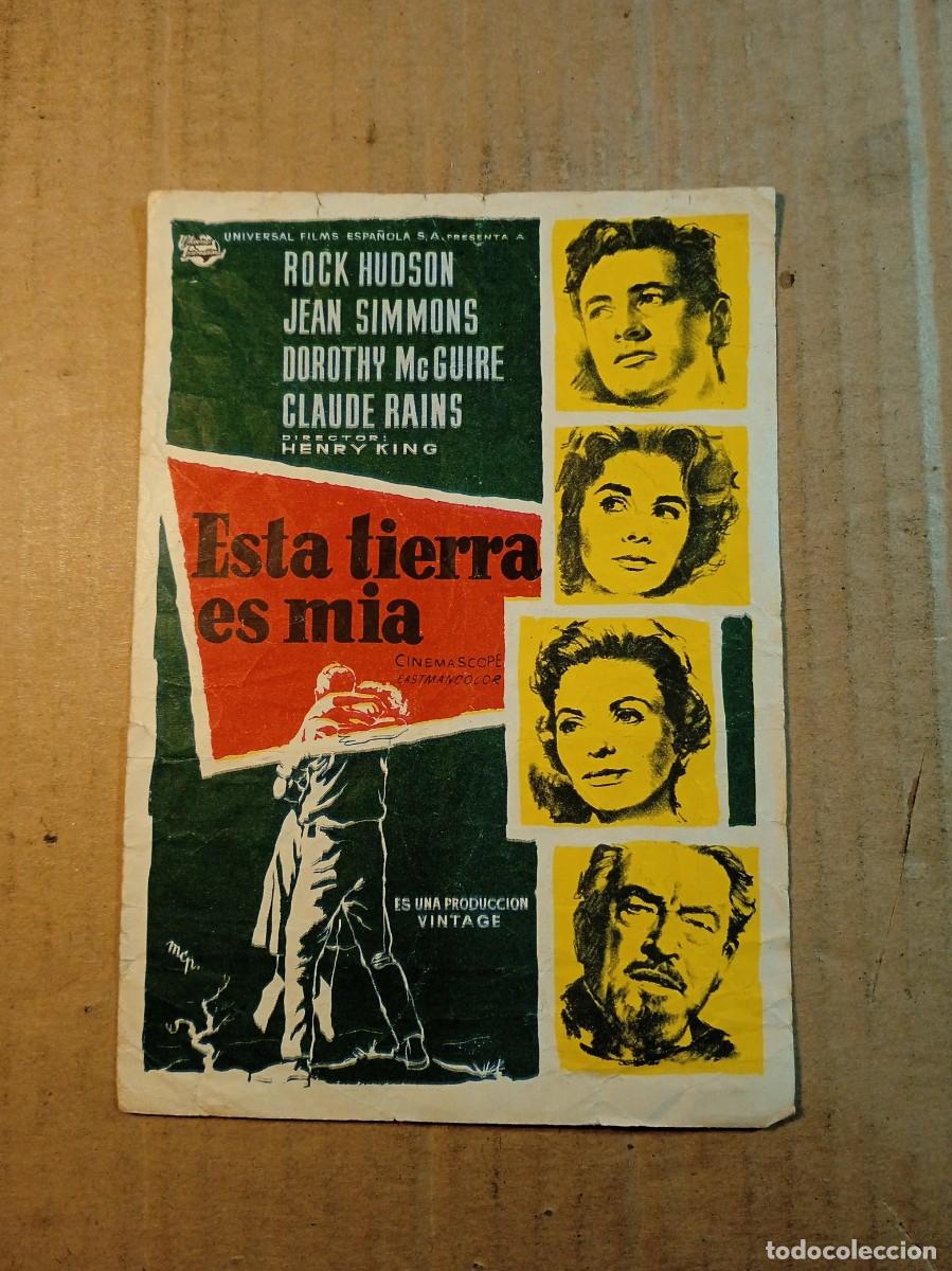 Cine: FOLLETO DE MANO CON PUBLICIDAD ESTA TIERRA ES MIA