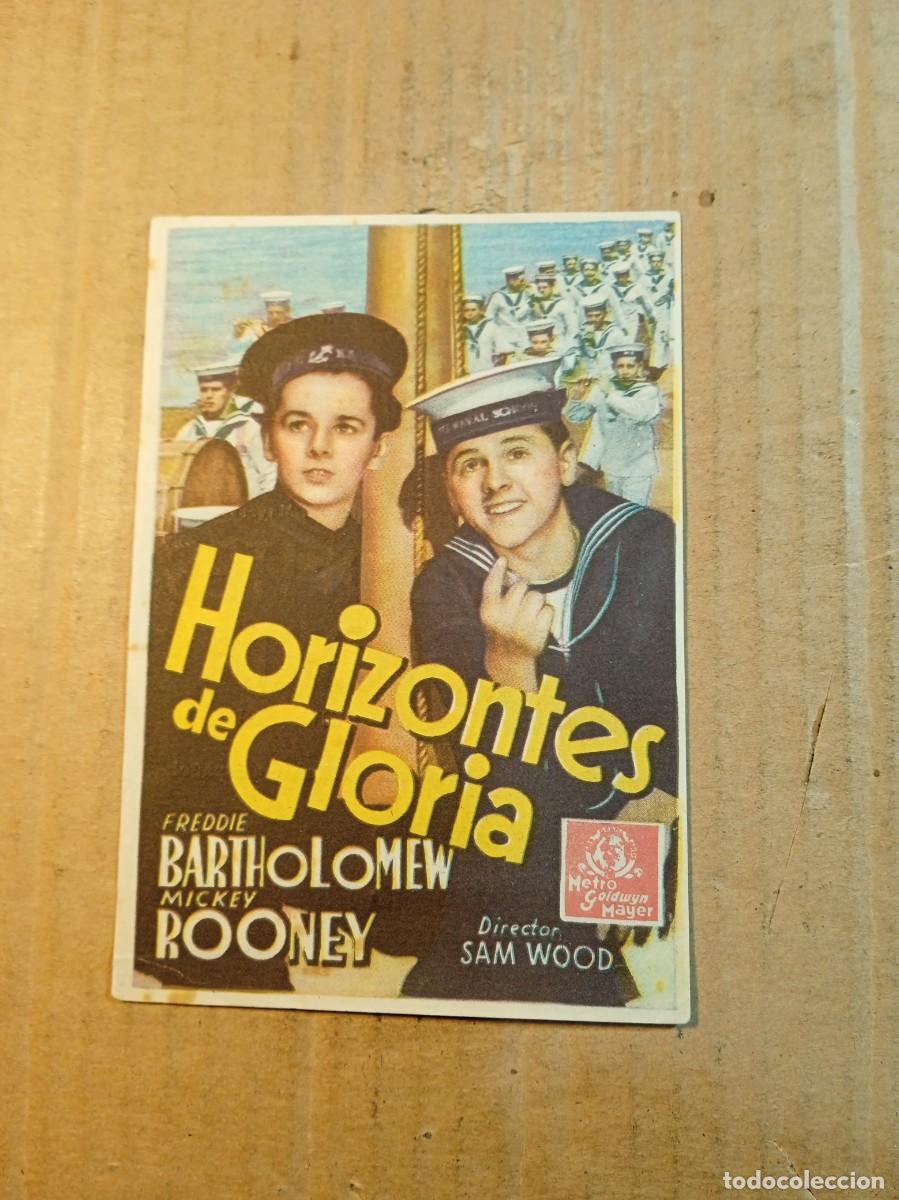 Cine: FOLLETO DE MANO CON PUBLICIDAD HORIZONTES DE GLORIA