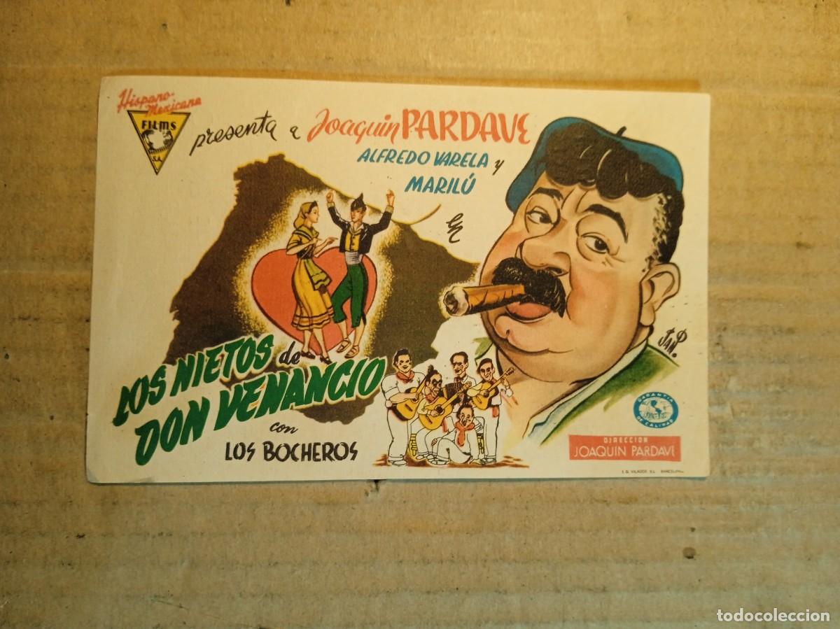 Cine: FOLLETO DE MANO CON PUBLICIDAD LOS NIETOS DE DON VENANCIO