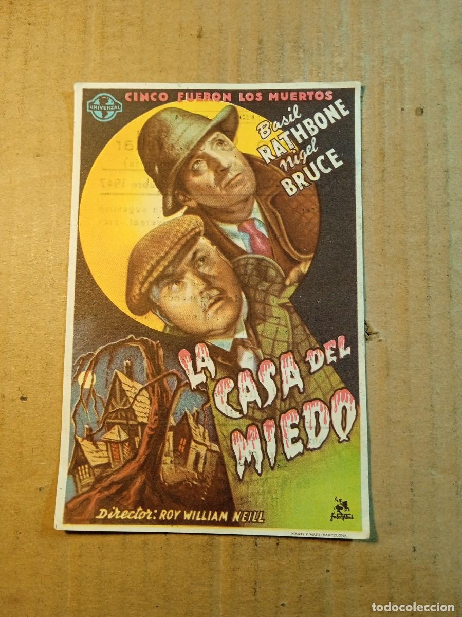 Cine: FOLLETO DE MANO CON PUBLICIDAD LA CASA DEL MIEDO