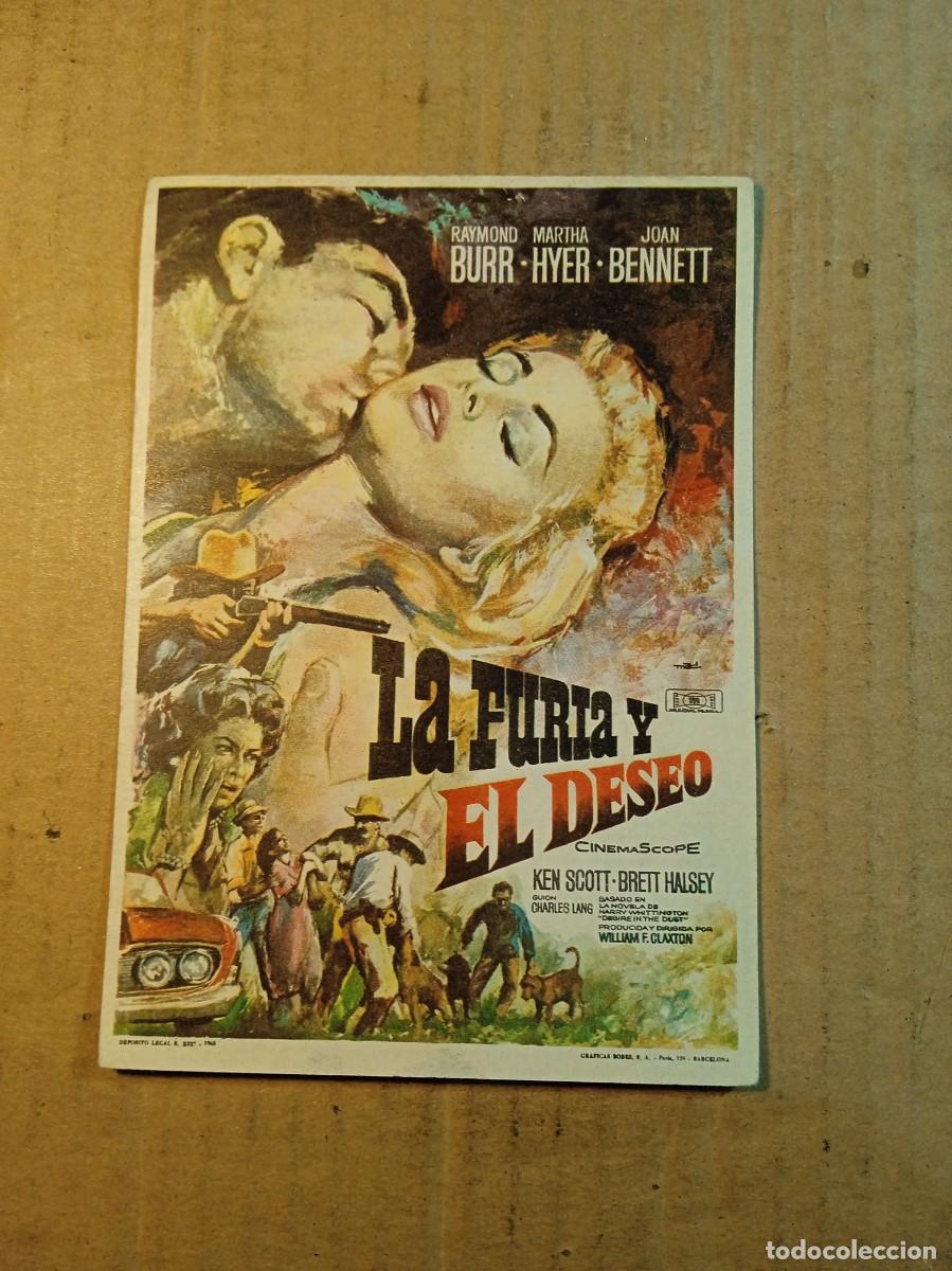 Cine: FOLLETO DE MANO CON PUBLICIDAD LA FUERZA Y EL DESEO