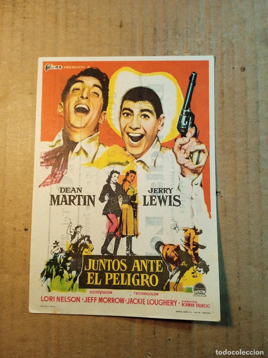 Cine: FOLLETO DE MANO CON PUBLICIDAD JUNTOS ANTE EL PELIGRO