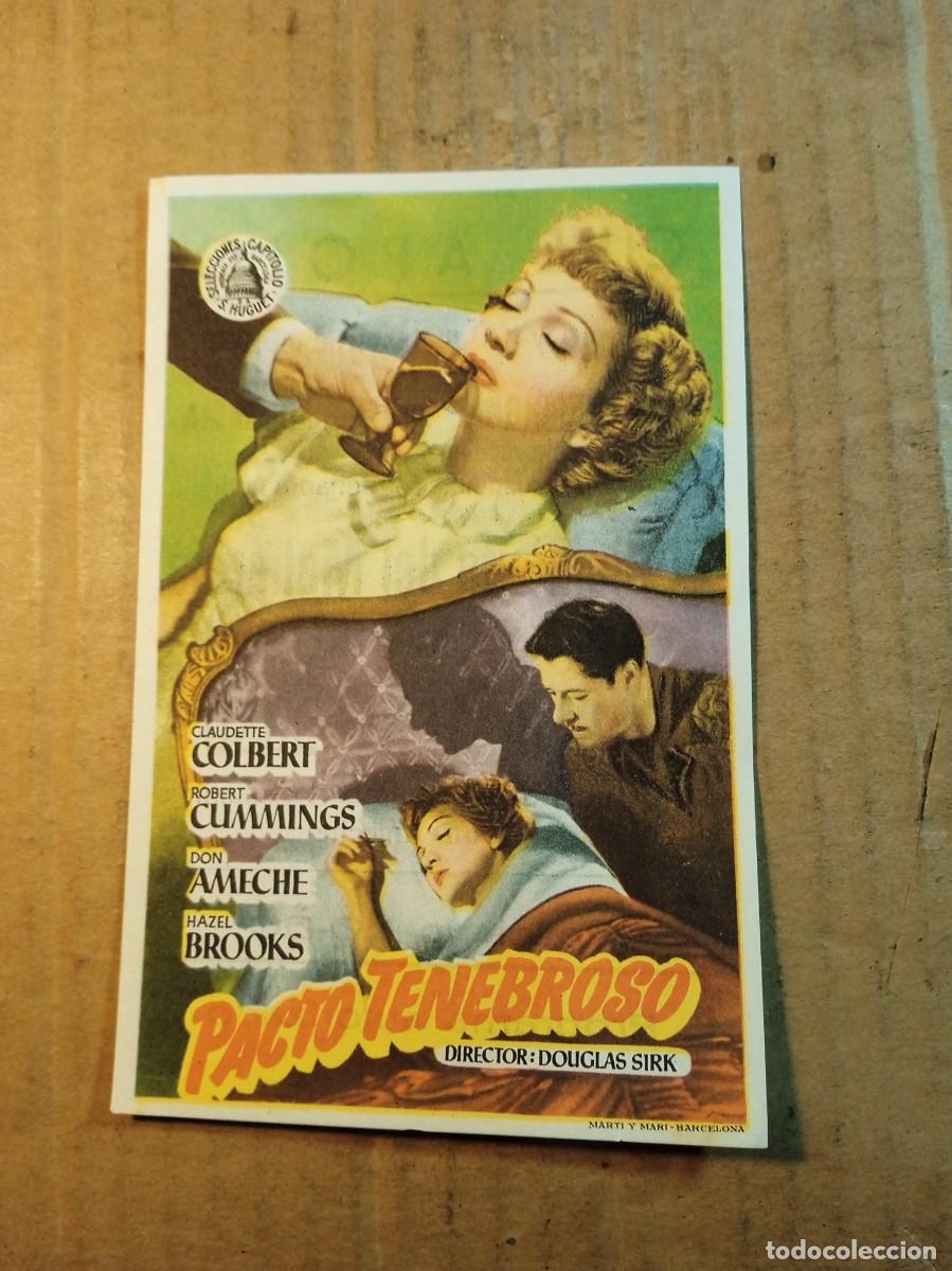 Cine: FOLLETO DE MANO CON PUBLICIDAD PACTO TENEBROSO