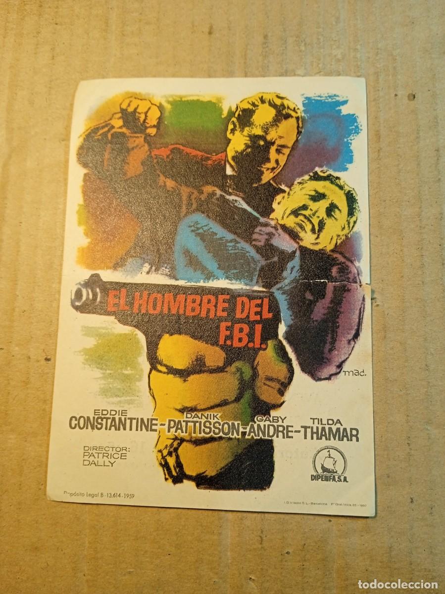 Cine: FOLLETO DE MANO CON PUBLICIDAD EL HOMBRE DEL F.B.I.