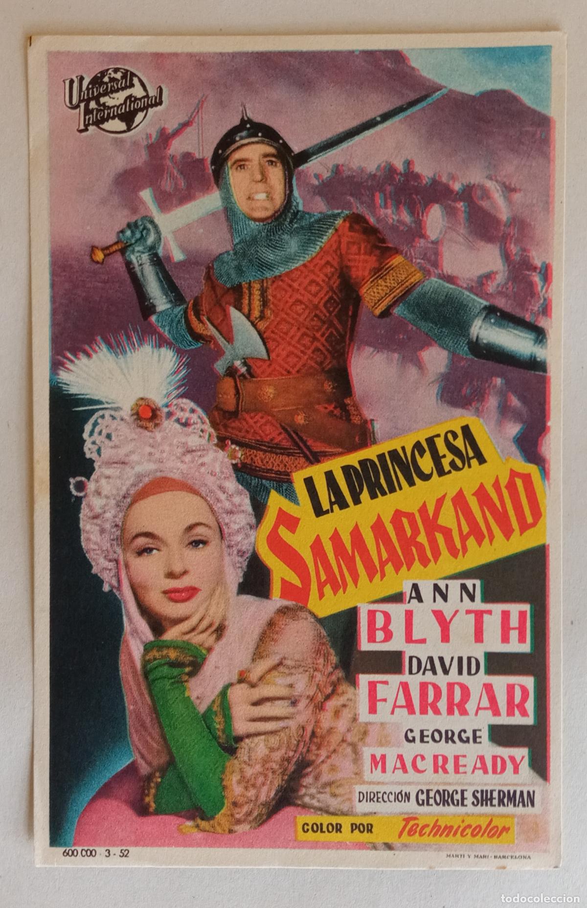 Cine: PROGRAMA DE CINE. ANN BLYTH. LA PRINCESA SAMARKAND
