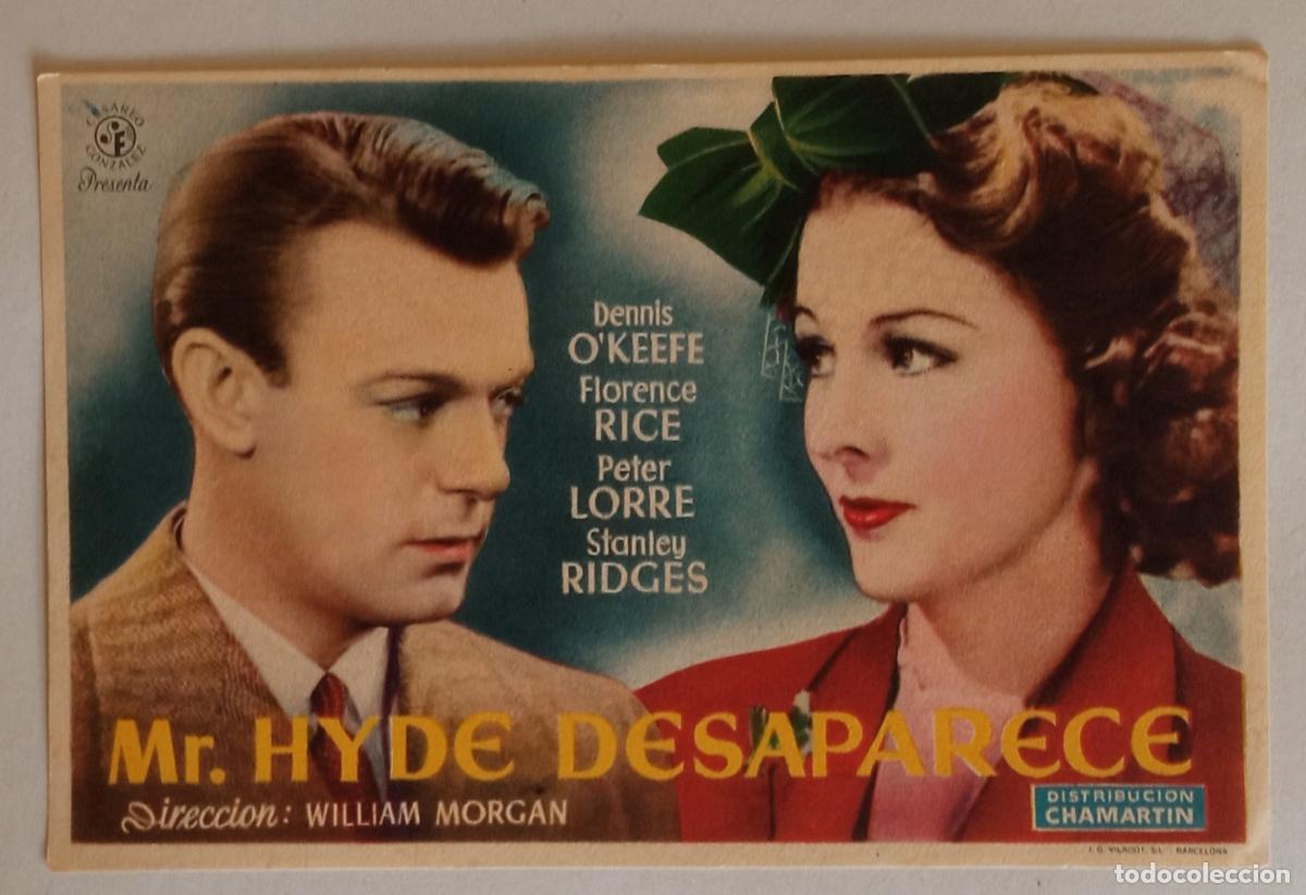 Cine: PROGRAMA DE CINE. DENNIS O'KEEFE. MR. HYDE DESAPARECE