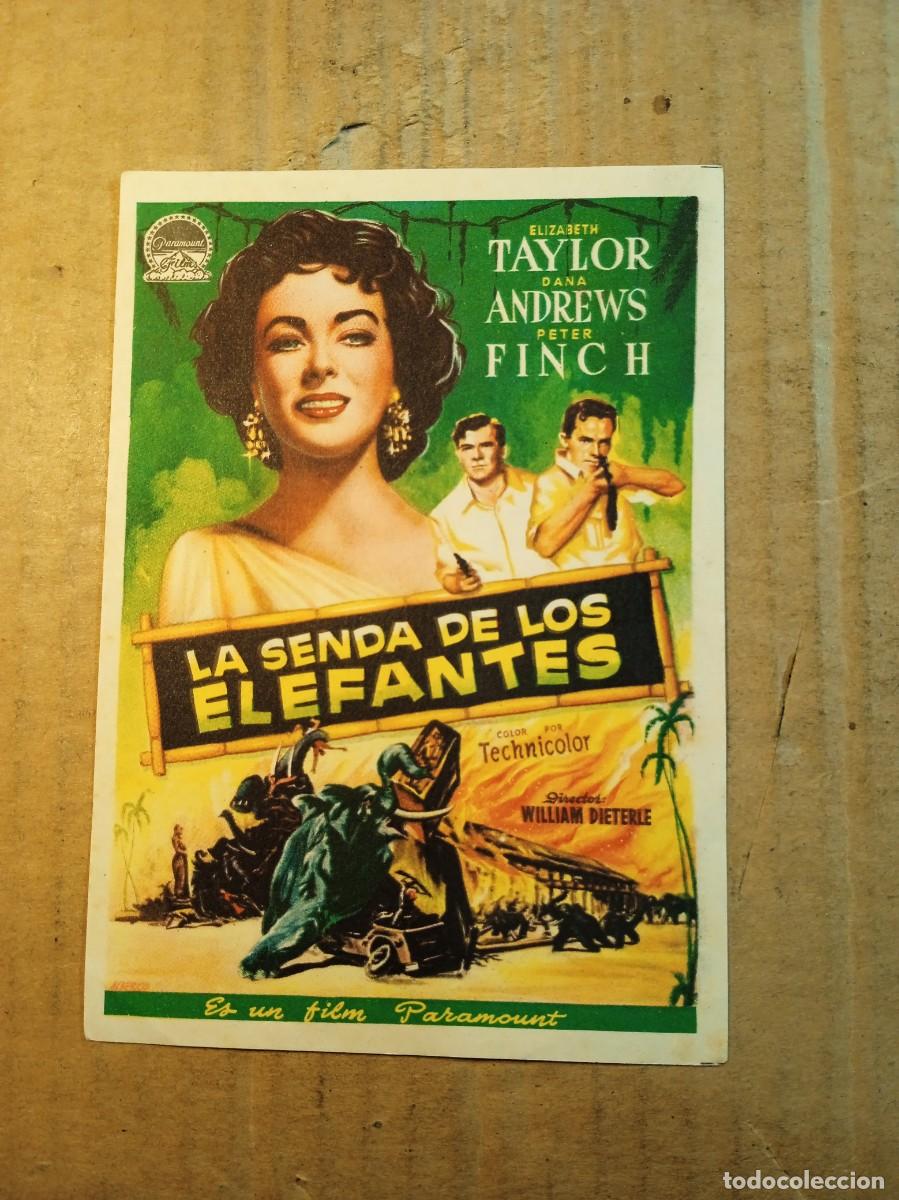 Cine: FOLLETO DE MANO CON PUBLICIDAD LA RUTA DE LOS ELEFANTES