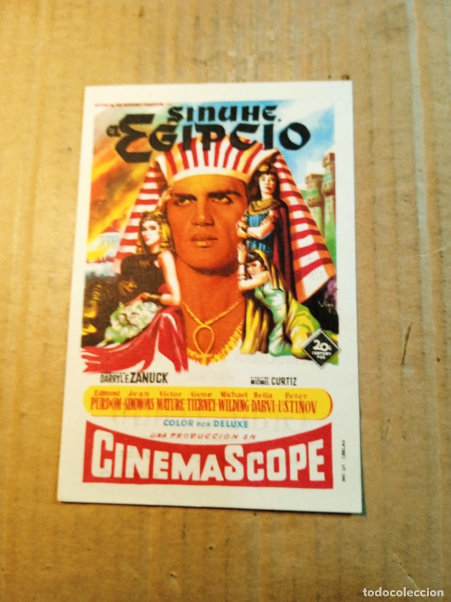 Cine: FOLLETO DE MANO CON PUBLICIDAD SINUHE EL EGIPCIO