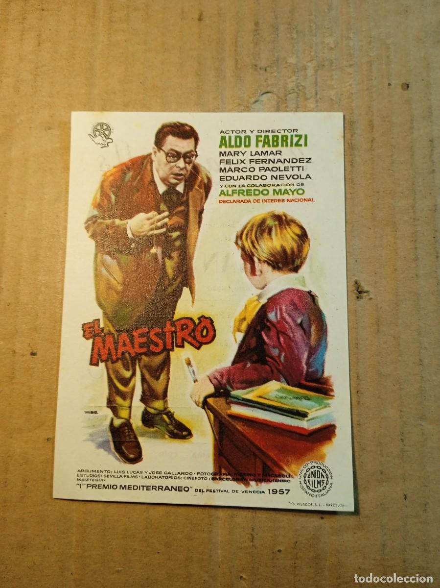 Cine: FOLLETO DE MANO CON PUBLICIDAD EL MAESTRO