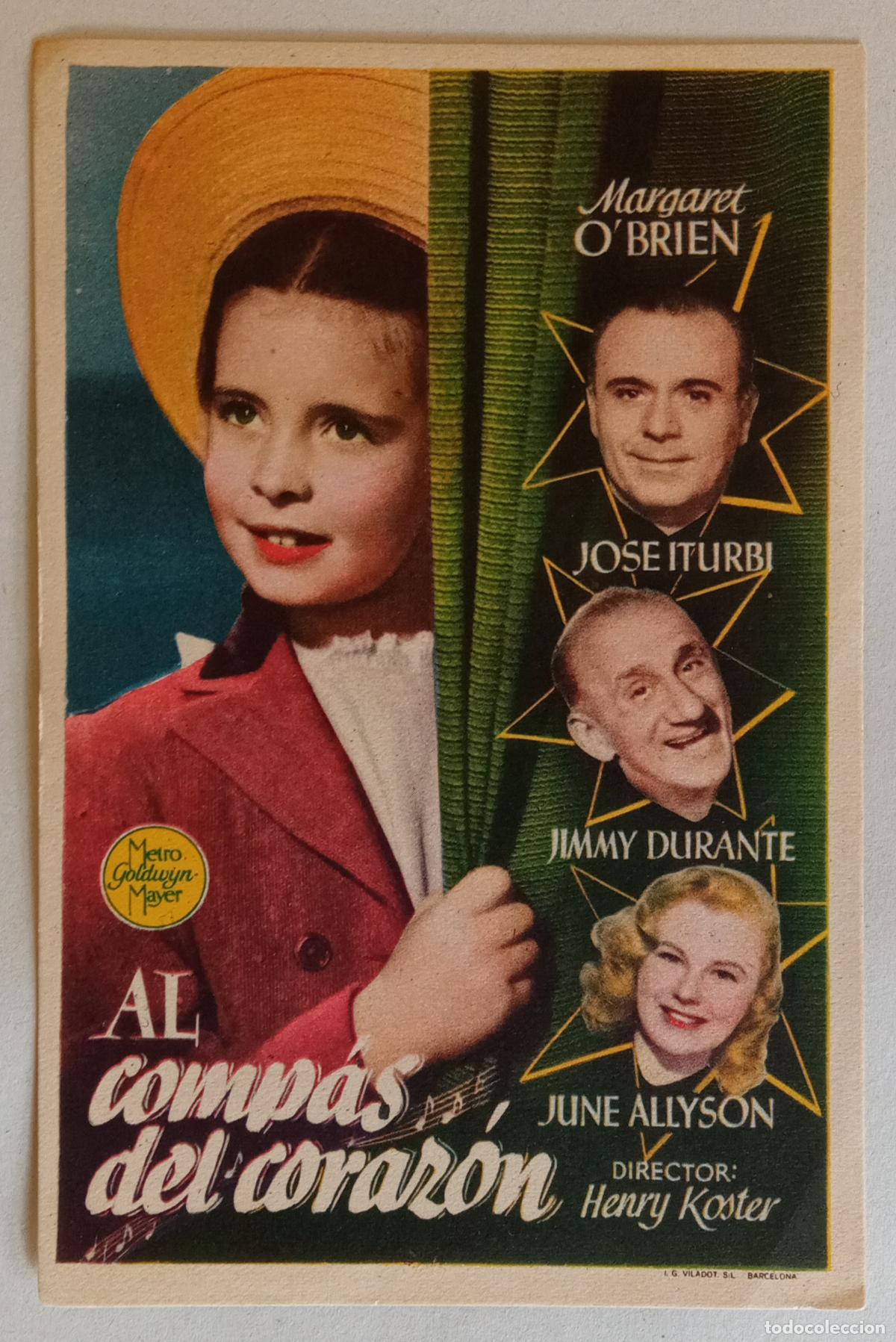 Cine: PROGRAMA DE CINE. MARGARET O'BRIEN. JOS&Eacute; ITURBI. AL COMP&Aacute;S DEL CORAZ&Oacute;N