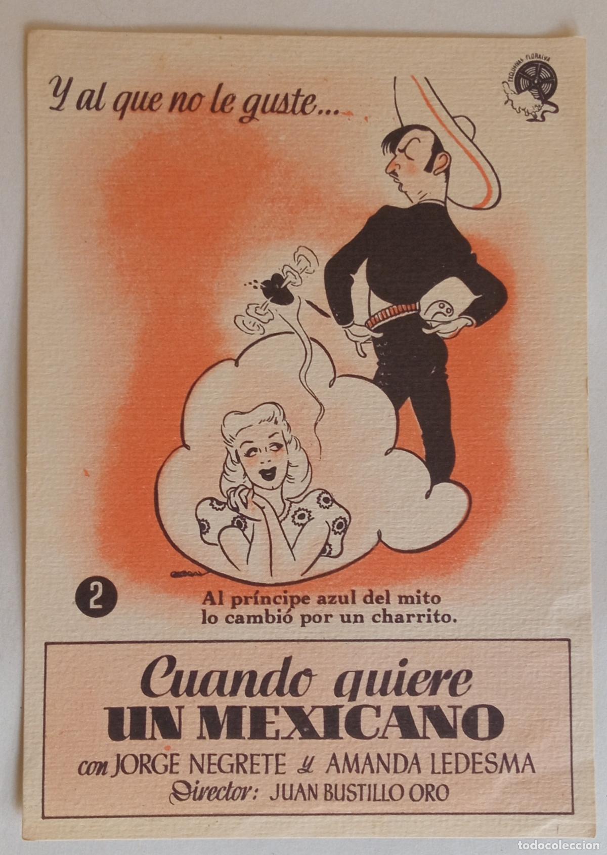 Cine: PROGRAMA DE CINE. JORGE NEGRETE. CUANDO QUIERE UN MEXICANO