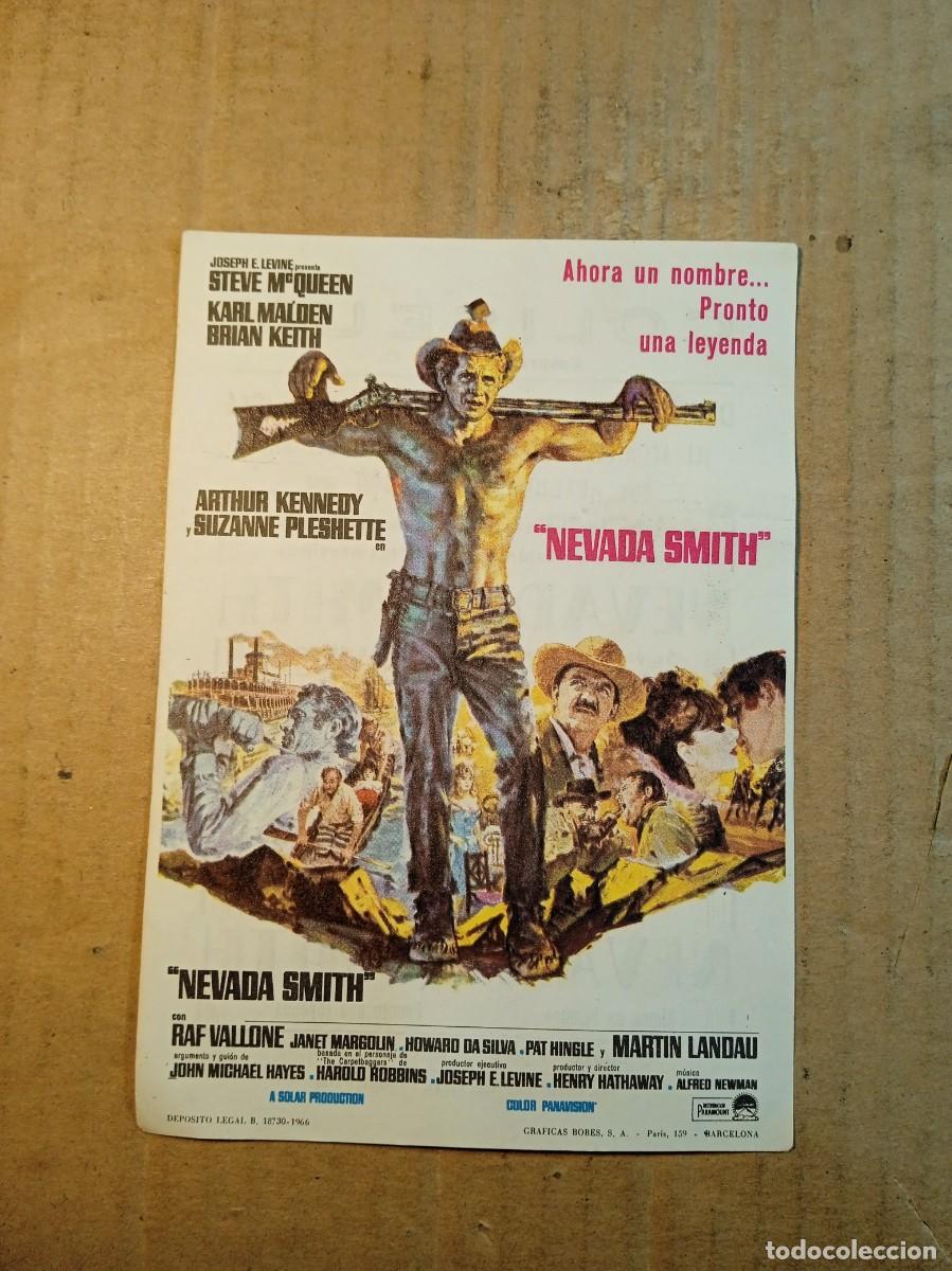 Cine: FOLLETO DE MANO CON PUBLICIDAD NEVADA SMITH