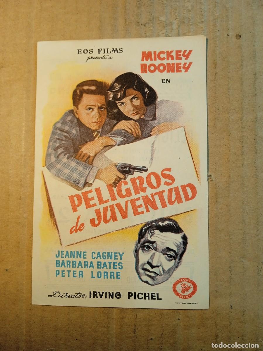 Cine: FOLLETO DE MANO CON PUBLICIDAD PELIGROS DE JUVENTUD