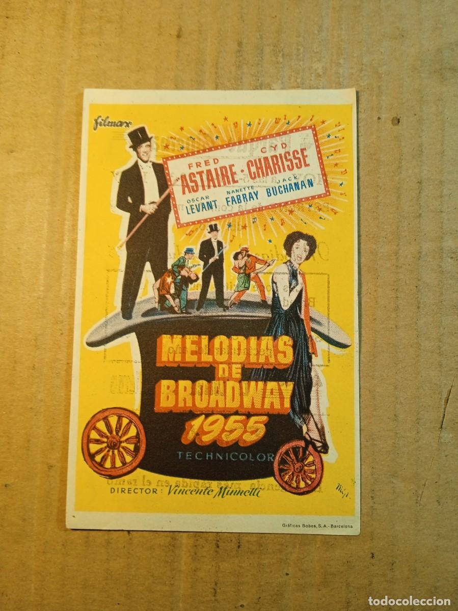 Cine: FOLLETO DE MANO CON PUBLICIDAD MELODIAS DE BROADWY 1955