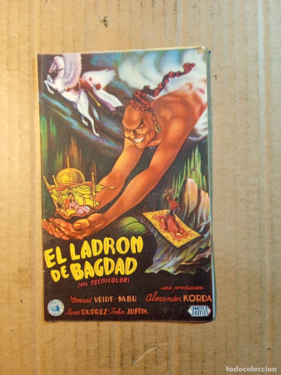 Cine: FOLLETO DE MANO DOBLE SIN PUBLICIDAD EL LADRON DE BAGDAD
