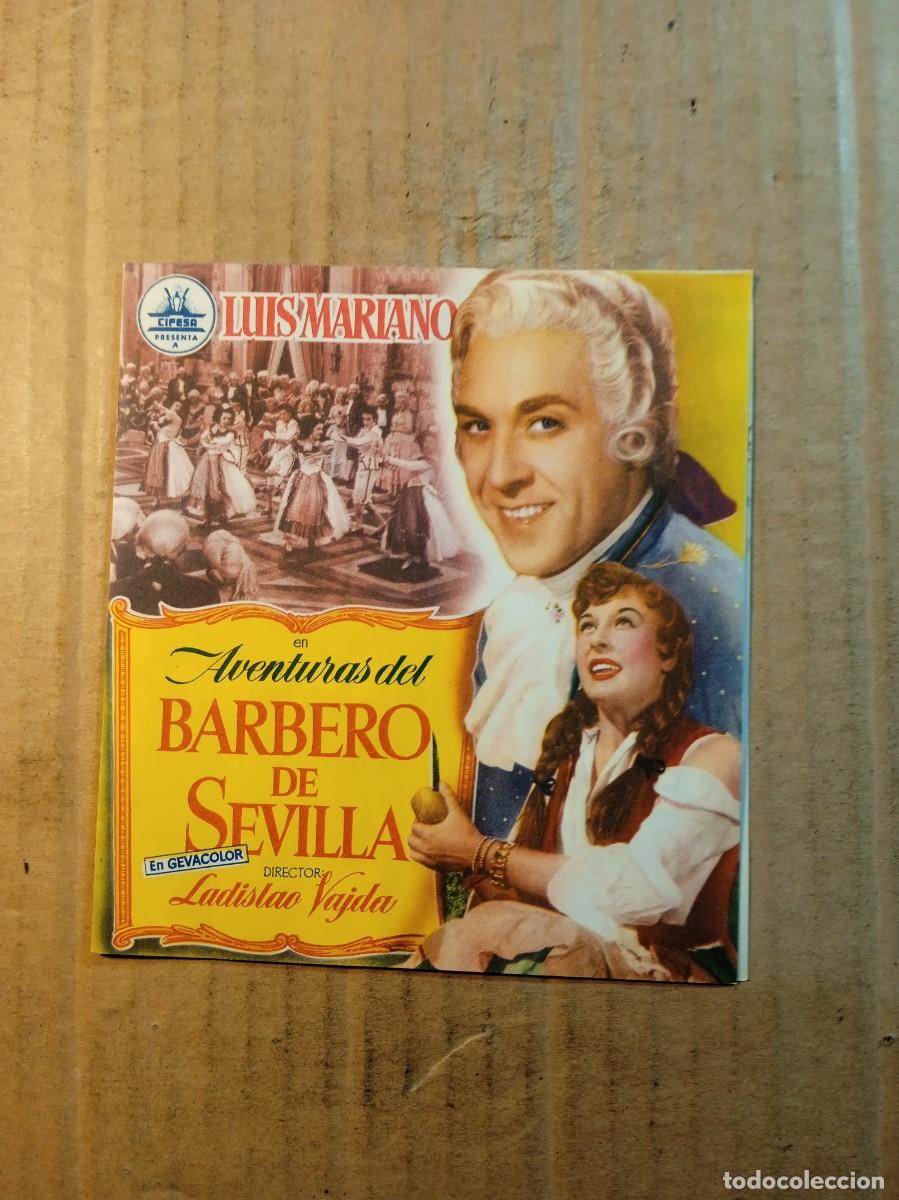 Cine: FOLLETO DE MANO DOBLE SIN PUBLICIDAD AVENTURAS DEL BARBERO DE SEVILLA