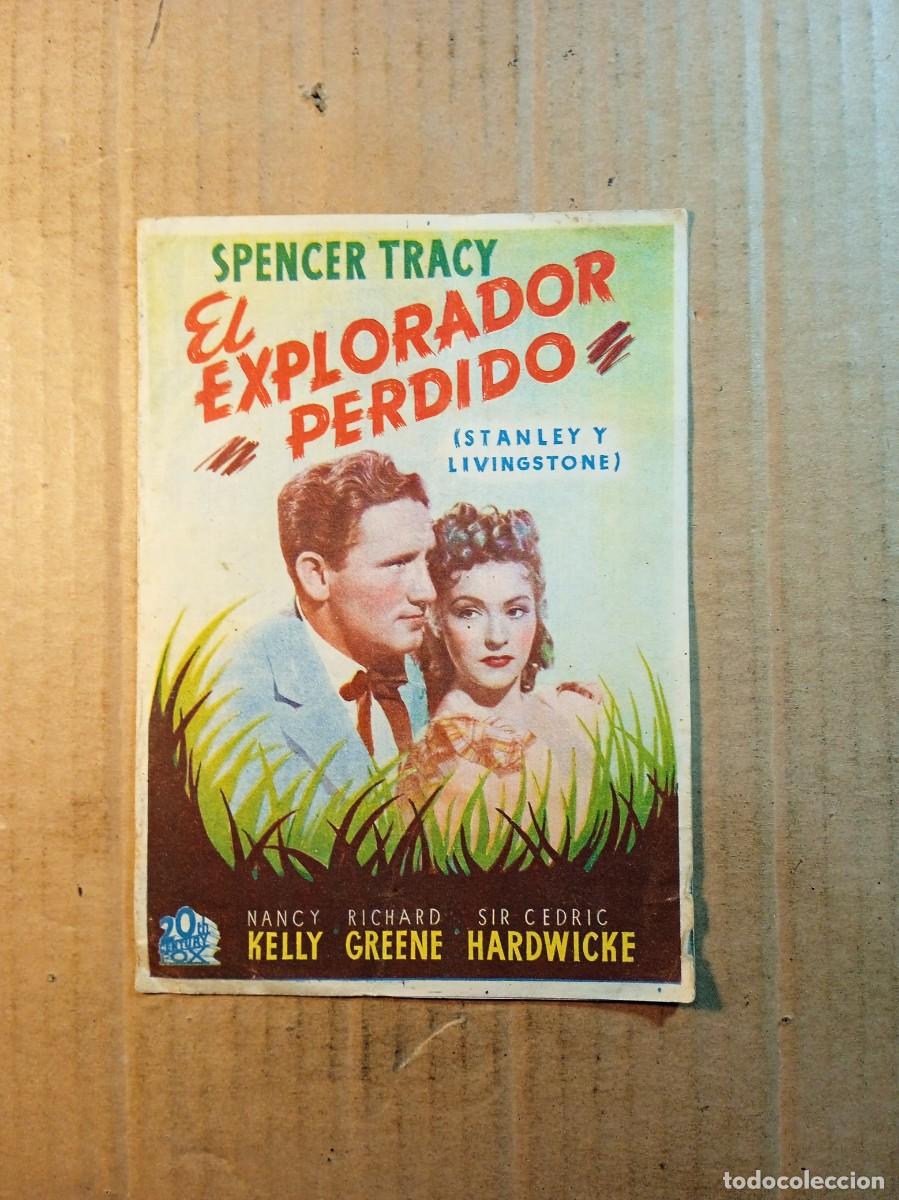 Cine: FOLLETO DE MANO DOBLE SIN PUBLICIDAD EL EXPLORADOR PERDIDO