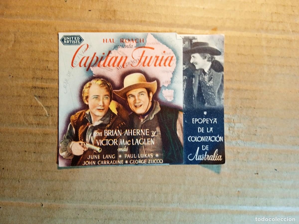 Cine: FOLLETO DE MANO DOBLE SIN PUBLICIDAD CAPITAN FURIA