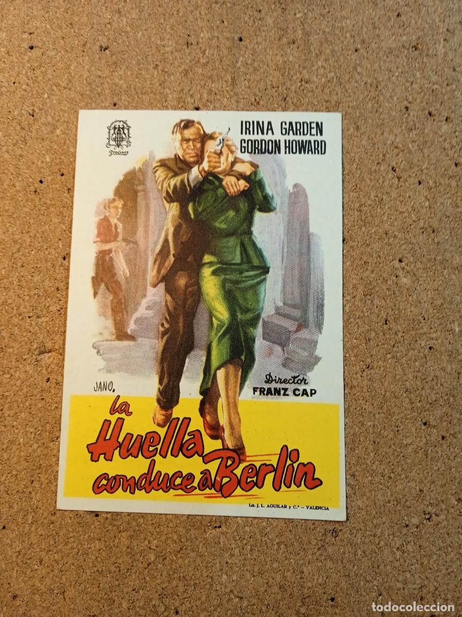 Cinema: FOLLETO DE MANO CON PUBLICIDAD LA HUELLA CONDUCE A BERLIN