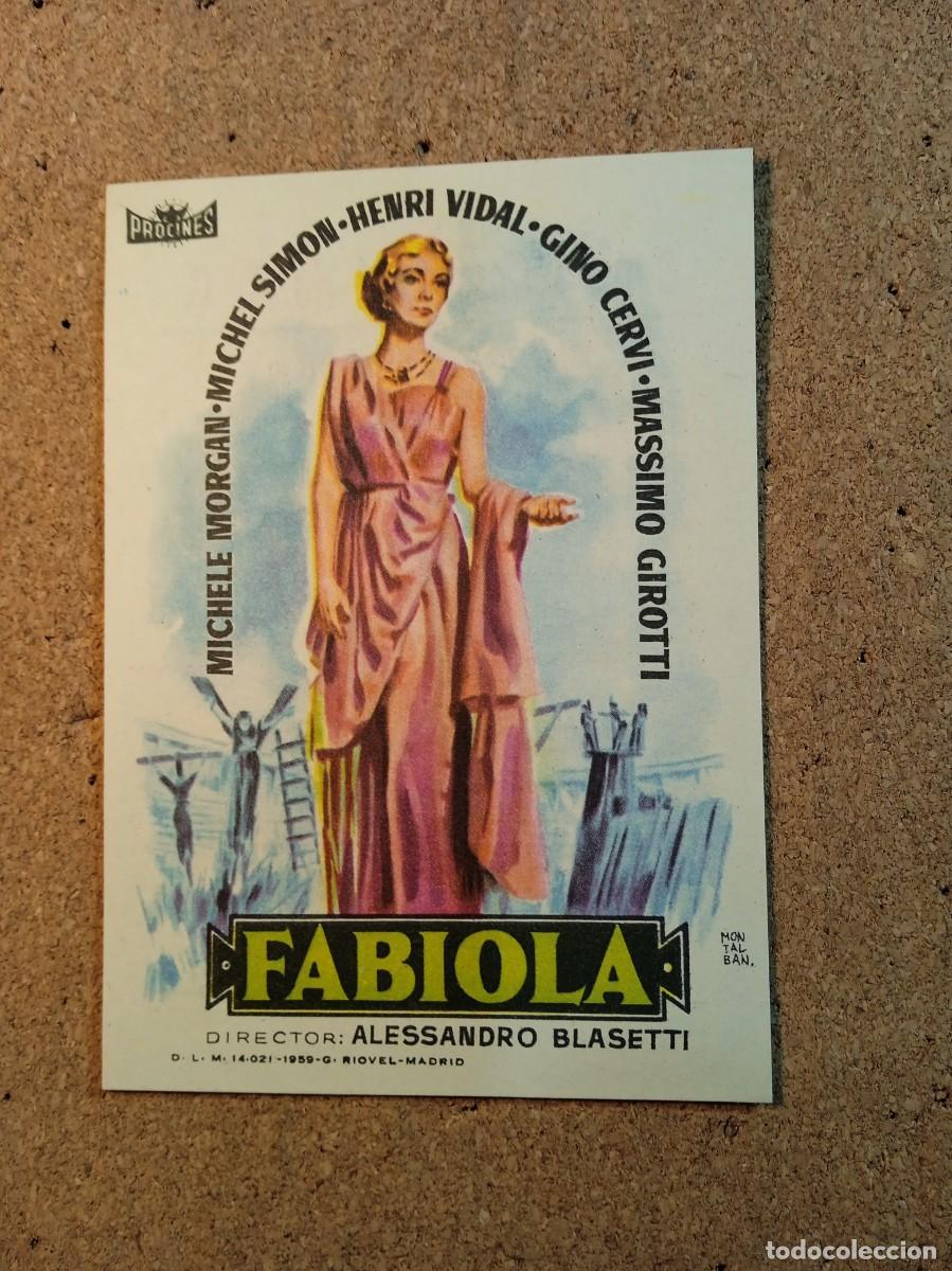 Cine: FOLLETO DE MANO CON PUBLICIDAD FABIOLA