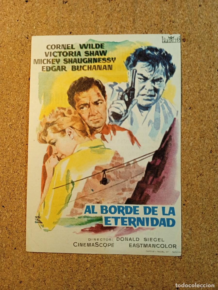 Cine: FOLLETO DE MANO CON PUBLICIDAD AL BORDE DE LA ETERNIDAD