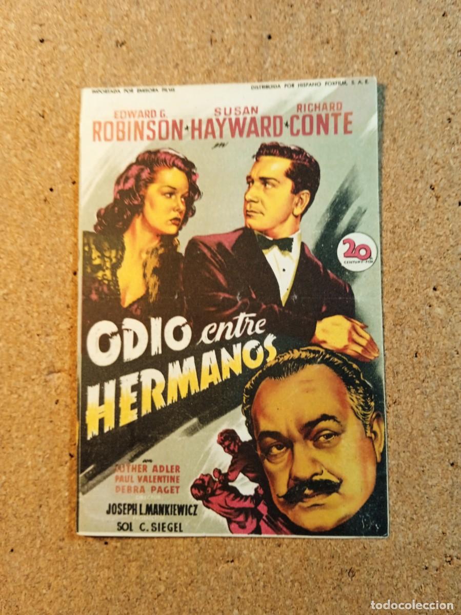 Cine: FOLLETO DE MANO CON PUBLICIDAD ODIO ENTRE HERMANOS