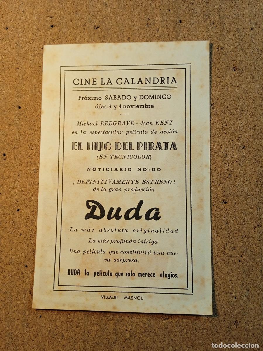 Cine: FOLLETO DE MANO CON PUBLICIDAD BUDA - Foto 2
