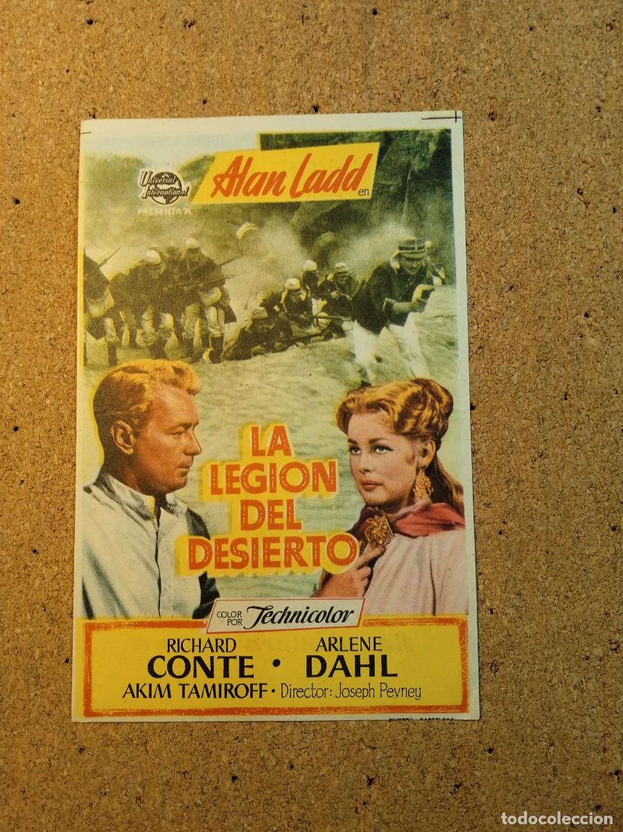 Cine: FOLLETO DE MANO CON PUBLICIDAD LA LEGION DEL DESIERTO