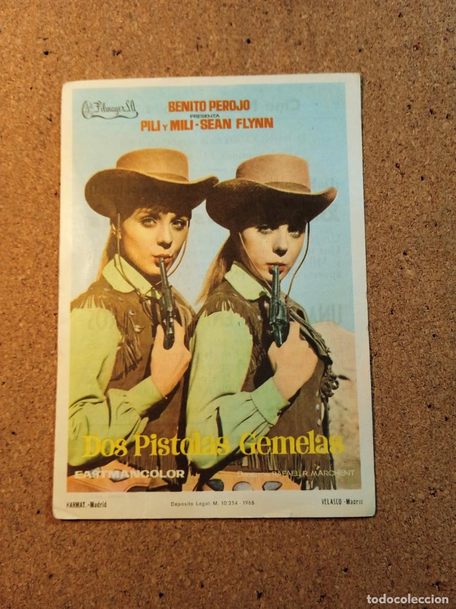 Cine: FOLLETO DE MANO CON PUBLICIDAD LAS PISTOLAS GEMELAS