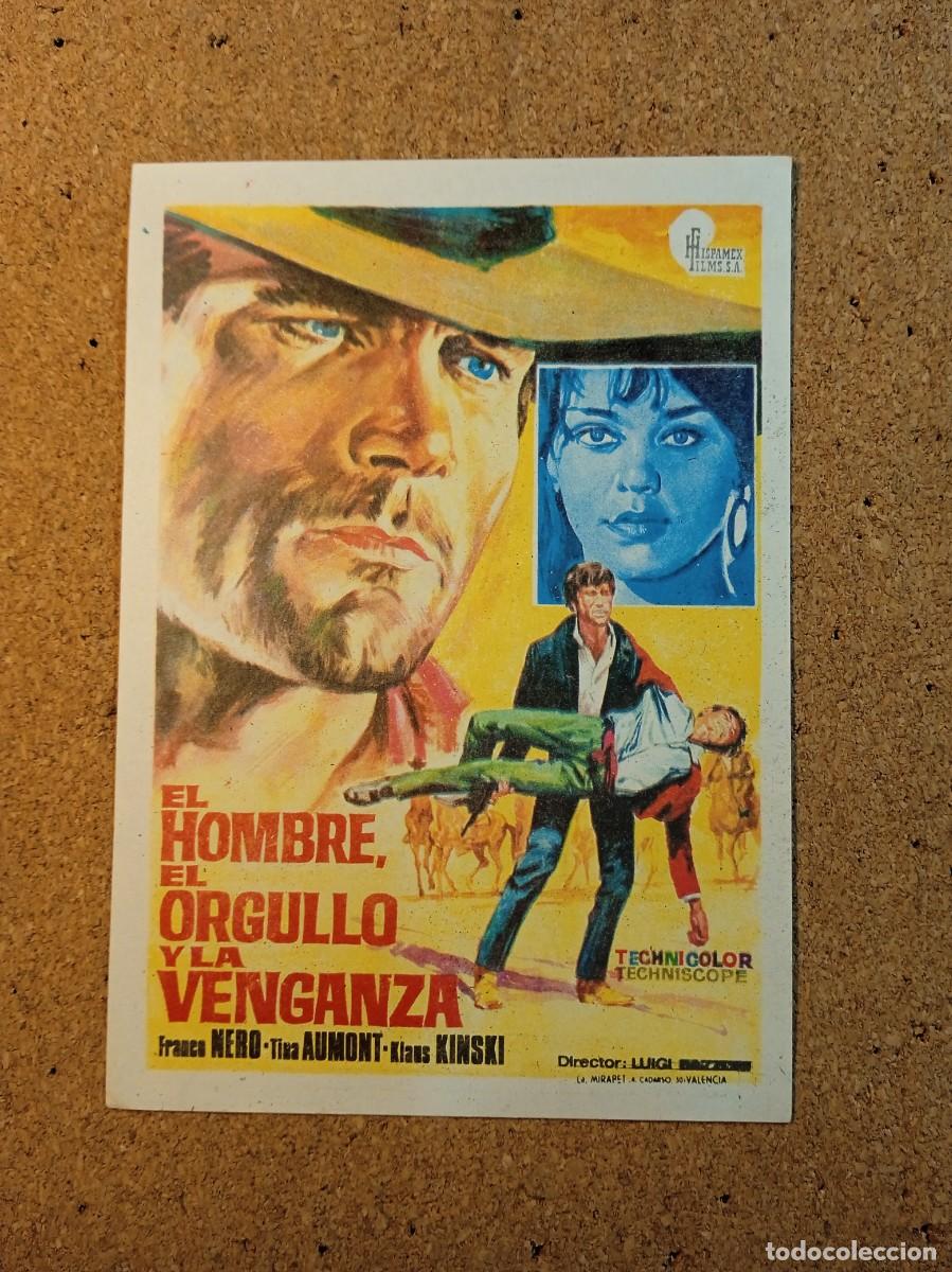 Cine: FOLLETO DE MANO CON PUBLICIDAD EL HOMBRE EL ORGULLO Y LA VENGANZA