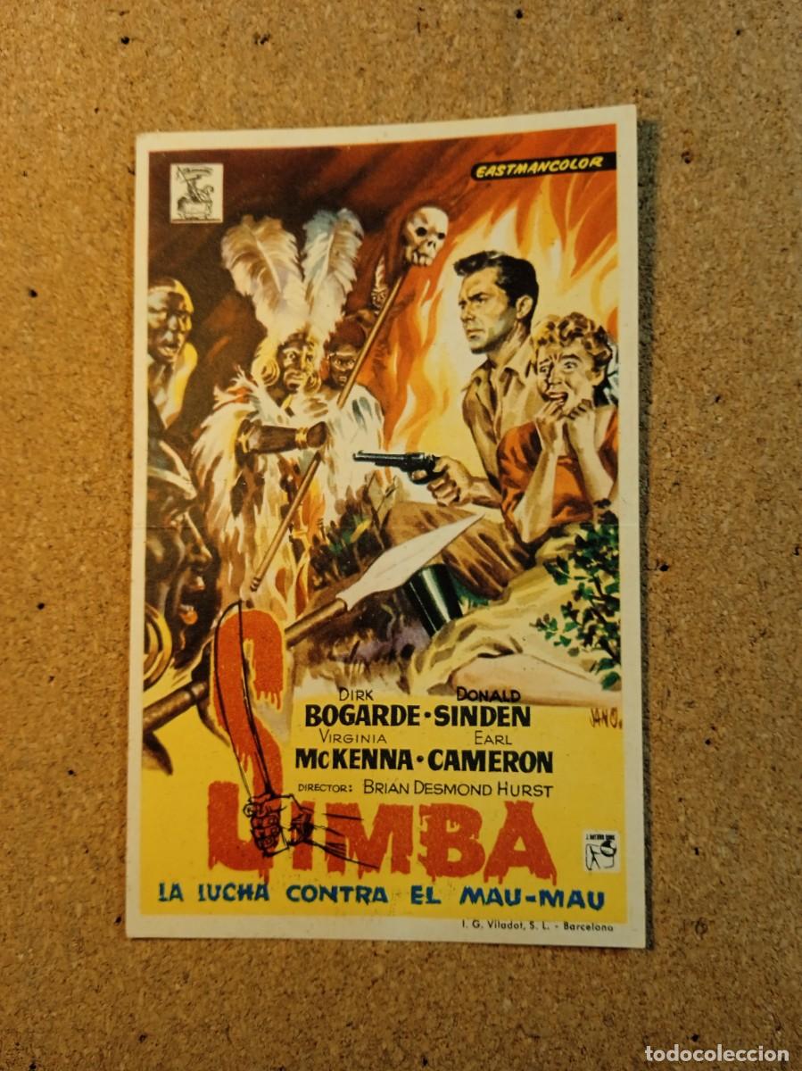 Cine: FOLLETO DE MANO CON PUBLICIDAD SIMBA LA LUCHA CONTRA EL MAU - MAU