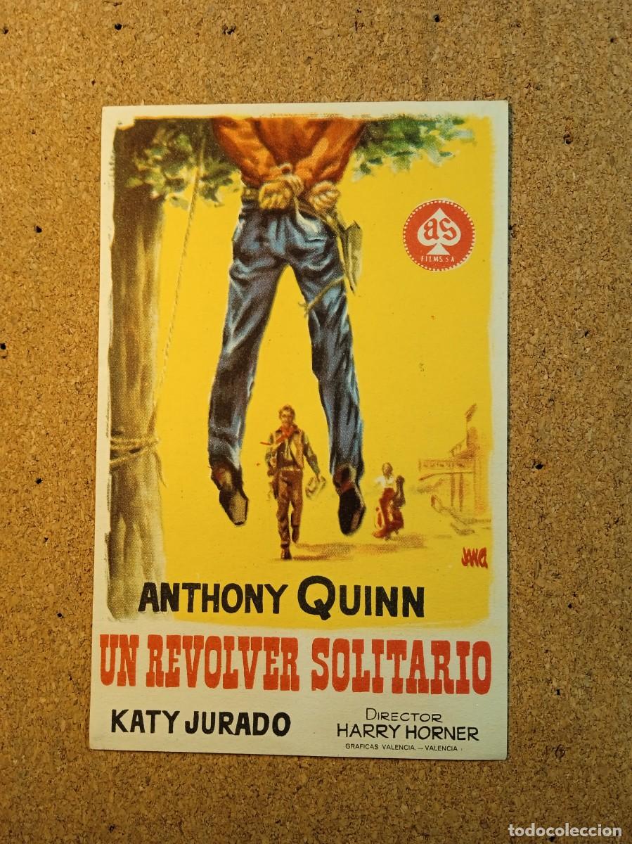 Cine: FOLLETO DE MANO CON PUBLICIDAD EL REVOLVER SOLITARIO