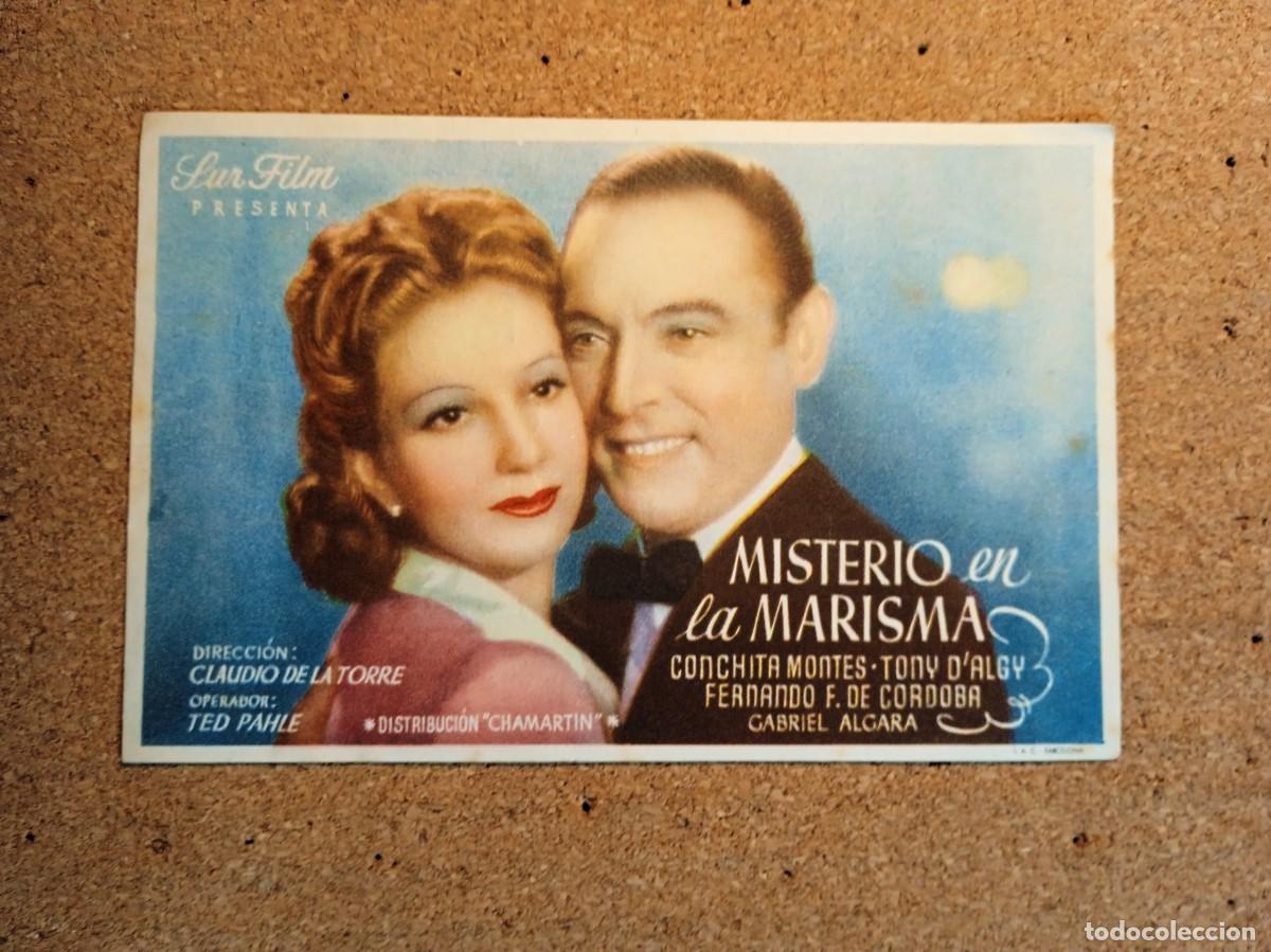 Cine: FOLLETO DE MANO CON PUBLICIDAD MISTERIO EN LA MARISMA
