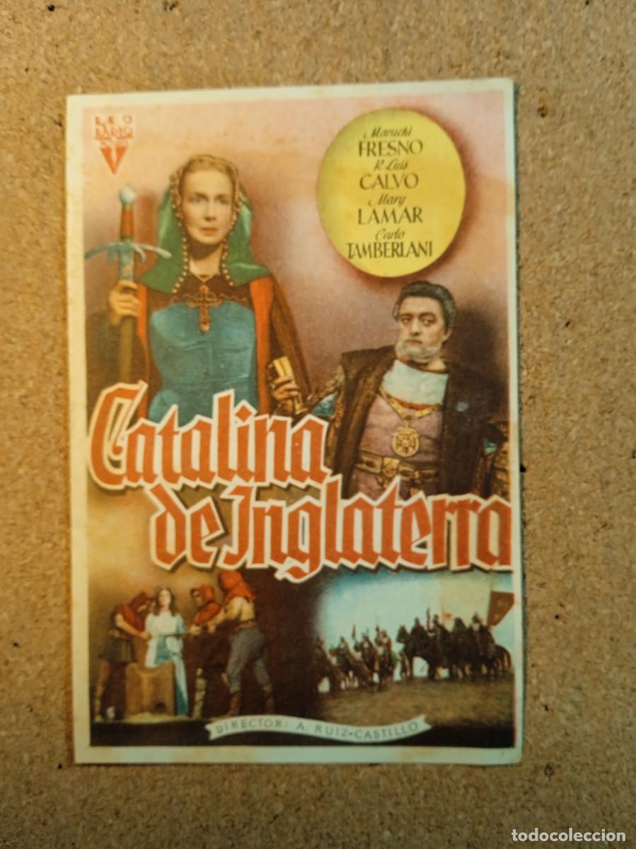 Cine: FOLLETO DE MANO CON PUBLICIDAD CATALINA DE INGLATERRA