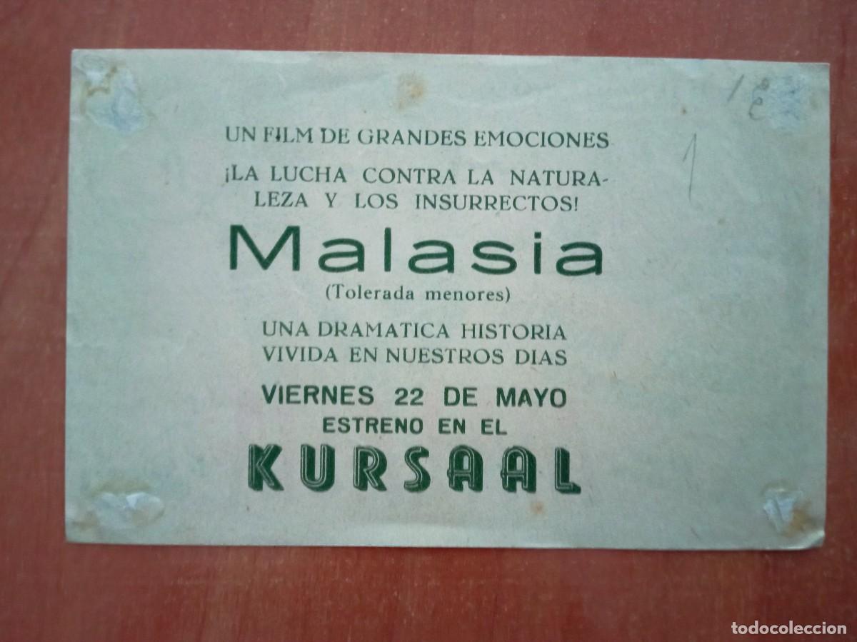 Cine: MALASIA, CLAUDETTE COLBERT, CINE KURSAAL - Foto 2