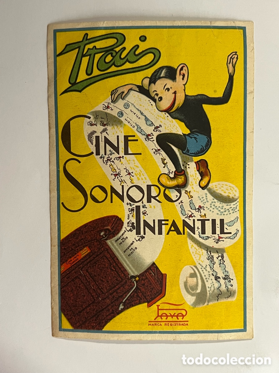 Cine: PAYA. PUBLICIDAD DE CINE RAI CINE SONORO INFANTIL. MARCA PAYA (h.1934?)