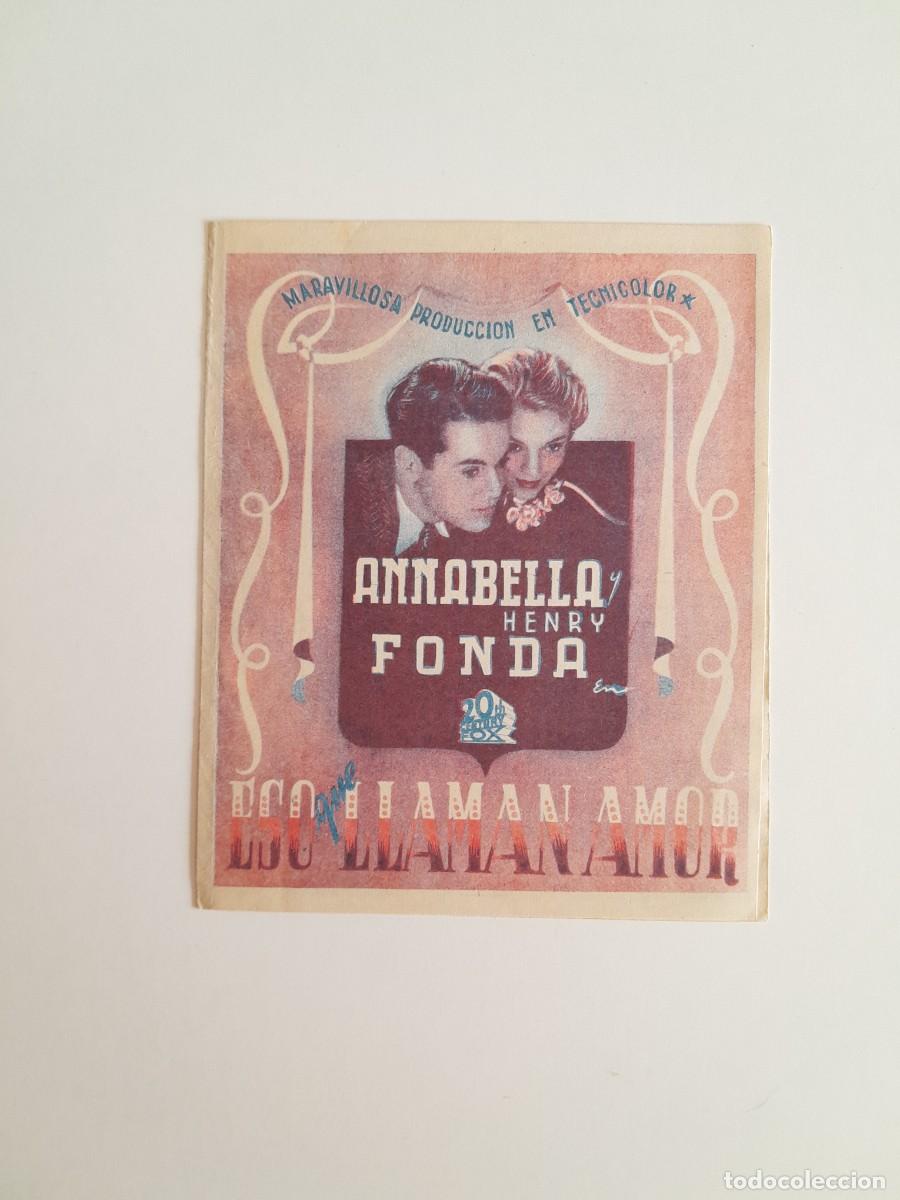 Cine: PROGRAMA DE CINE ESO LLAMAN AMOR (CINEMA IDEAL OLOT, 1943)