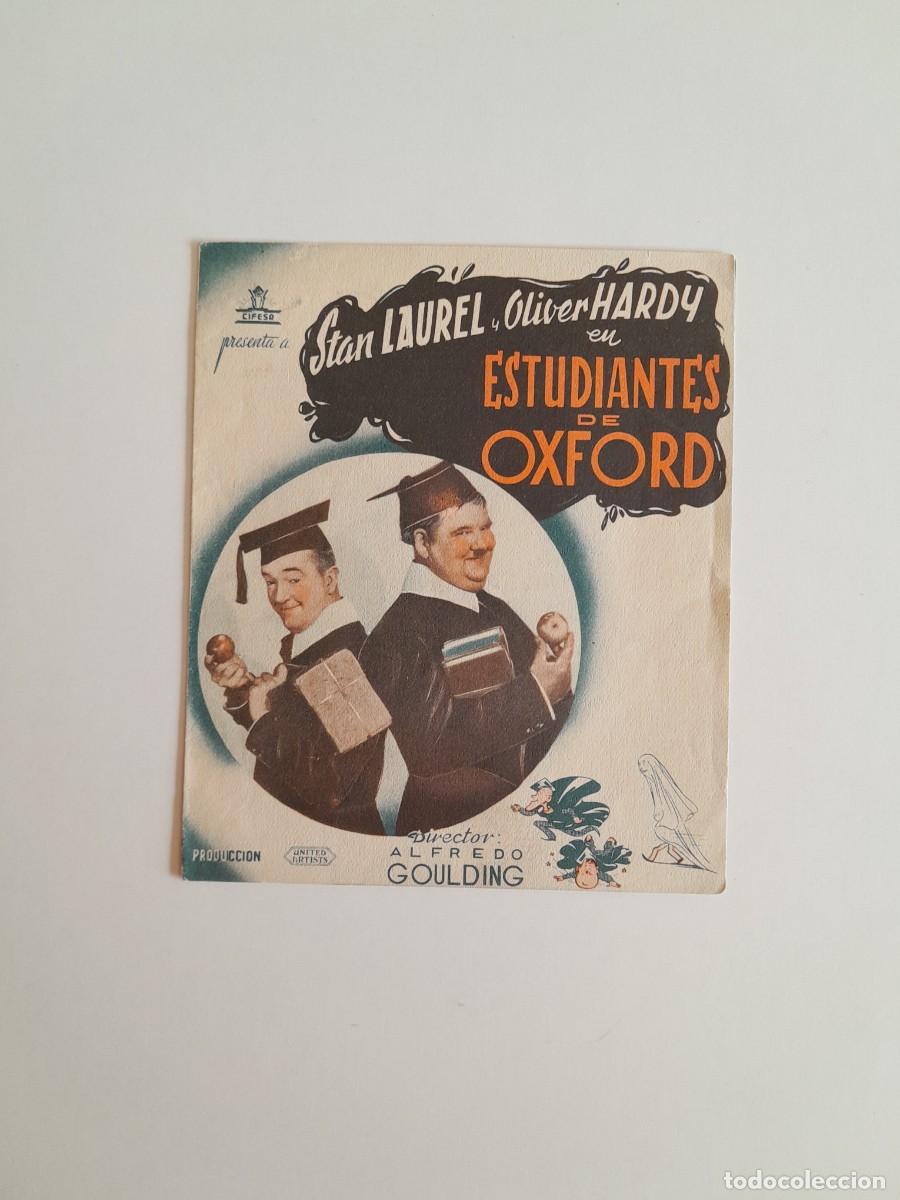 Cine: PROGRAMA DE CINE ESTUDIANTES DE OXFORD (POPULAR CINEMA, 1940)