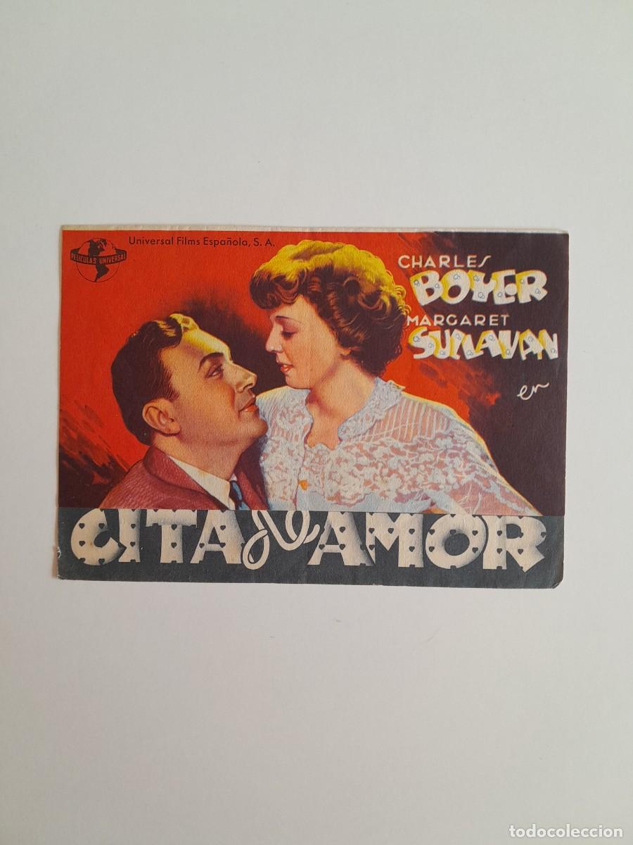Cine: PROGRAMA DE CINE CITA DE AMOR (COLISEUM, 1941)