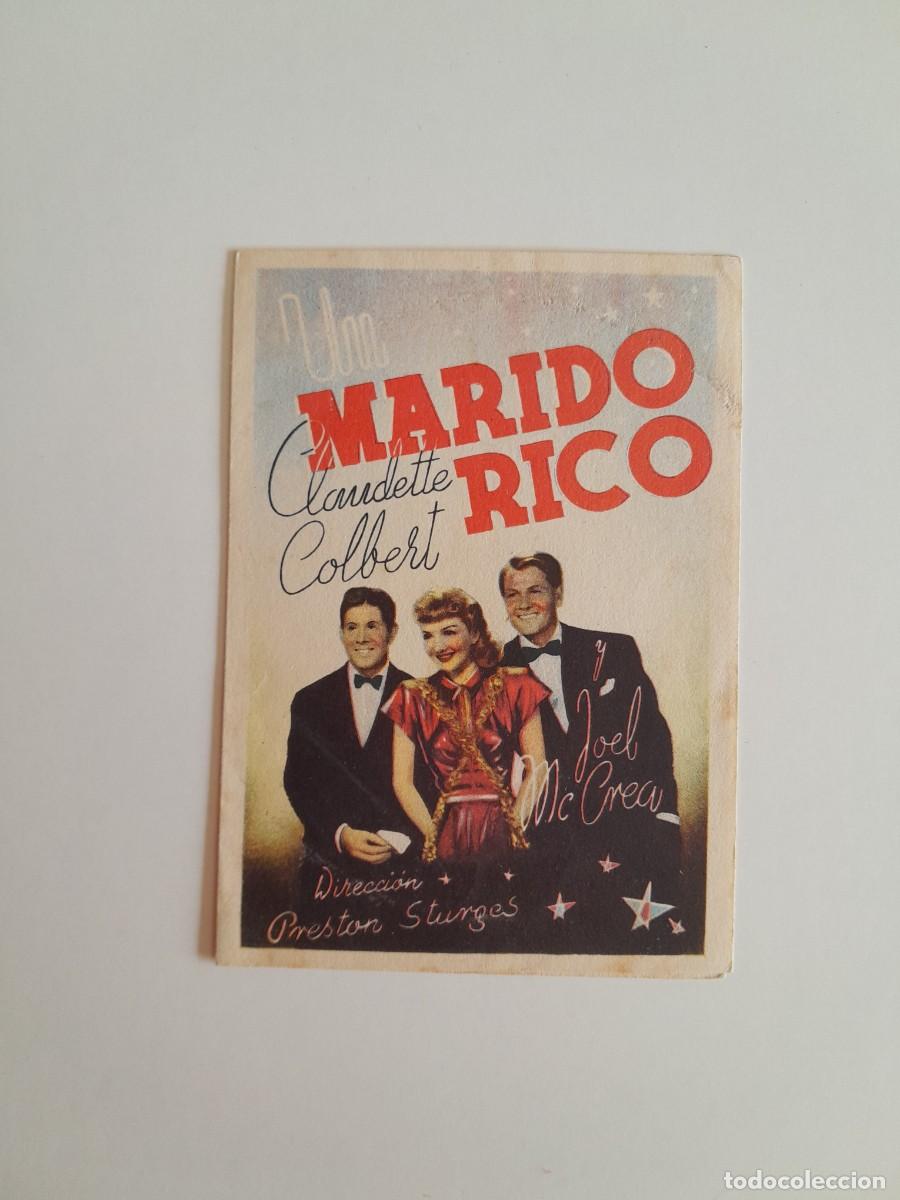 Cine: PROGRAMA DE CINE UN MARIDO RICO (1942)