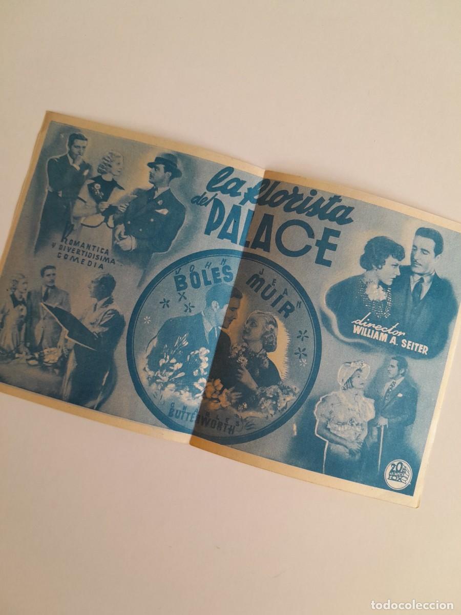 Cine: PROGRAMA DE CINE LA FLORISTA DEL PALACE (c.1940) - Foto 2