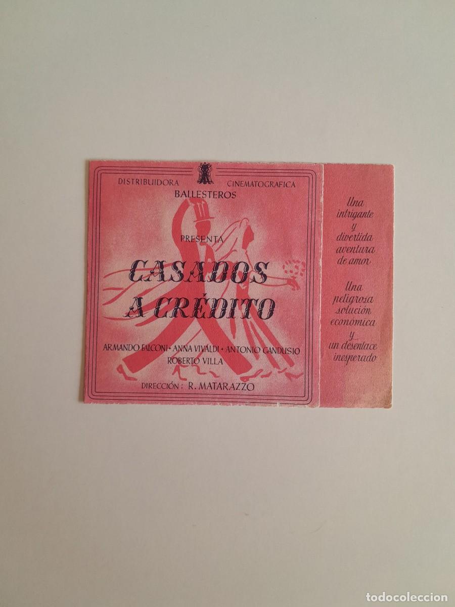 Cine: PROGRAMA DE CINE CASADOS A CR&Eacute;DITO (CINE AVENIDA, 1942)
