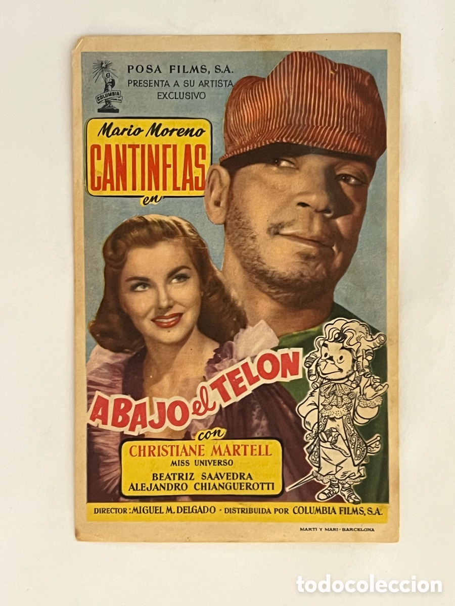 Cine: VILAFRANCA DEL PENEDES. Teatro Principal Cinema. ABAJO EL TEL&Oacute;N, Mario Moreno Cantinflas (a.1956)